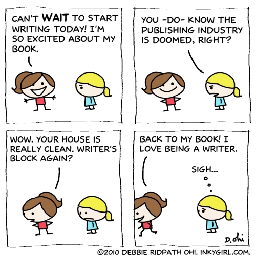 Writing Comic: Good &amp; Bad Writing Days by Debbie Ridpath Ohi