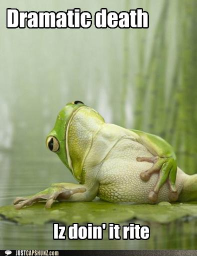 dramatic frog