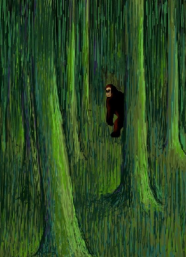 Bigfoot in the Woods from Wikimedia
