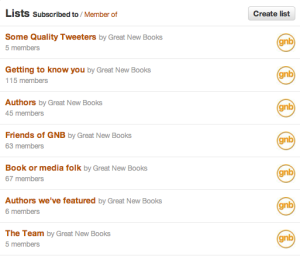 Great New Books Twitter Lists