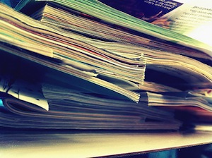 Stack of magazines