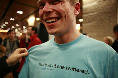 That's what she twittered.