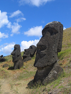Moai Rano, Easter Island from Wikimedia Commons