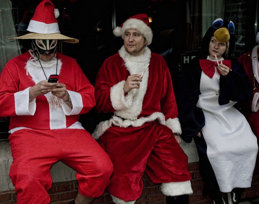 Two Santas and a Penguin Walk Into a Bar by MrBrown001