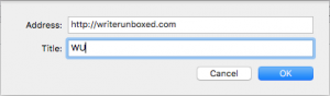 Adding URL Mac