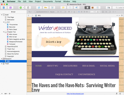 Viewing imported web page Mac