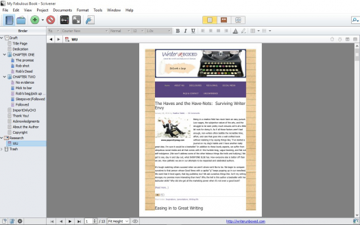 Viewing an imported web page - Windows