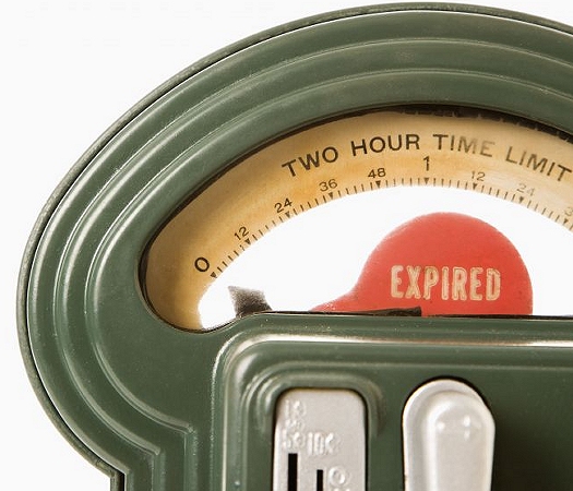 Parking meter out of time