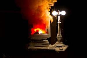 Exploded computer monitor