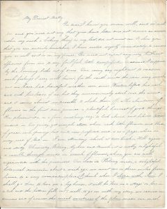 One of many original letters from the 1840s