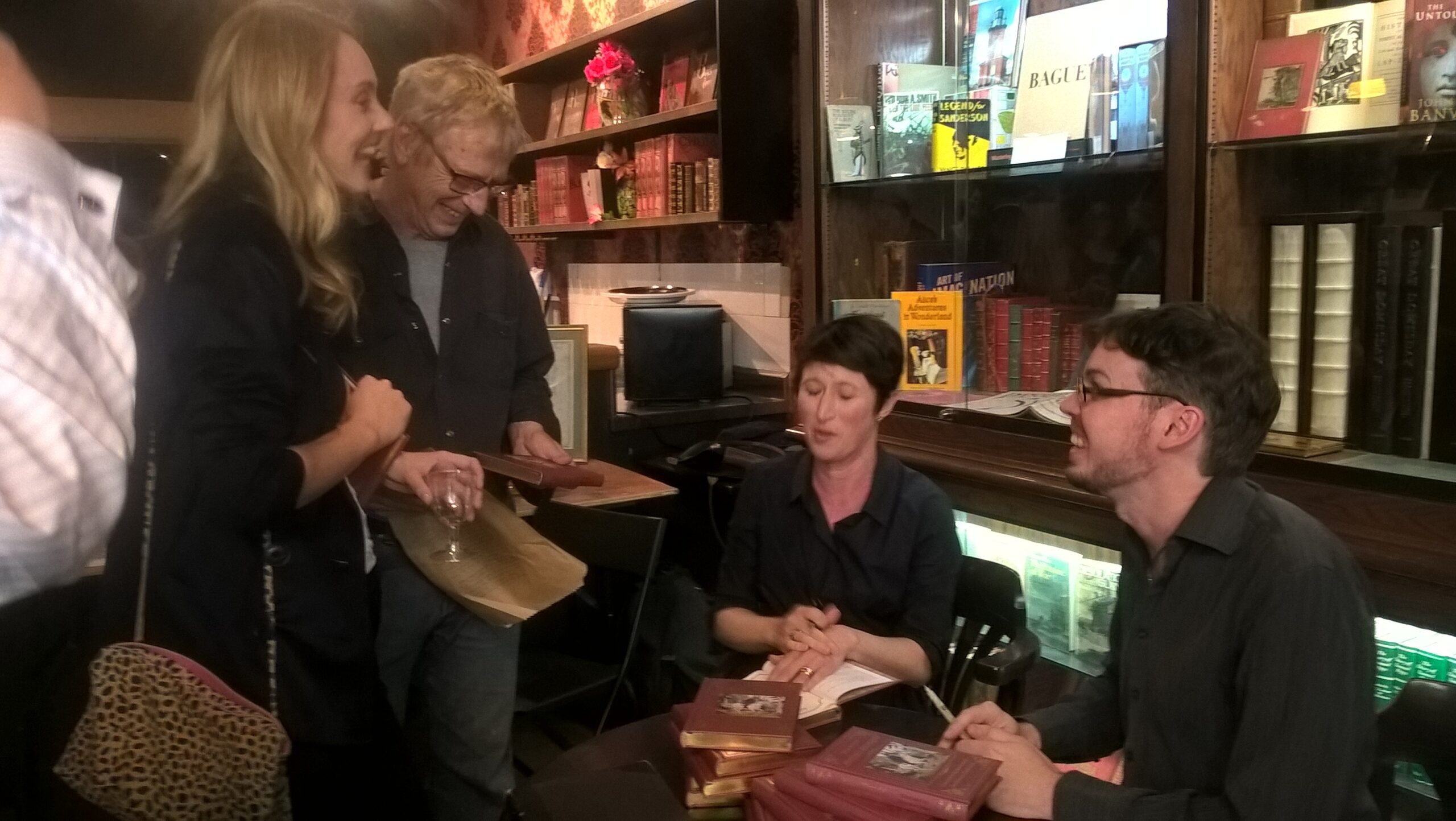 Happy authors, happy audience: at an Eagle Books launch earlier this year