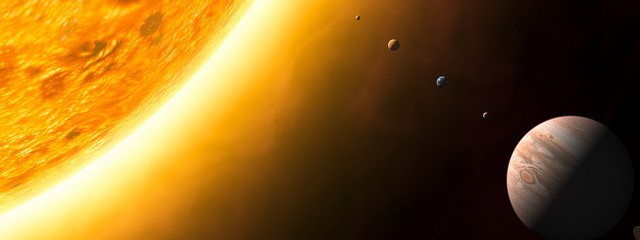 Image: Andrew Caw -
Solar System (artist's impression) 
