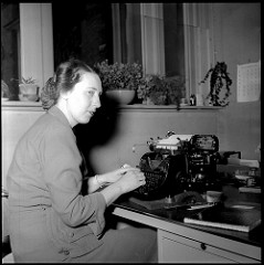 woman typing