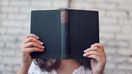 Woman with book