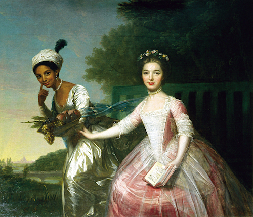 Painting of Dido Elizabeth Belle (l) and her cousin Elizabeth Murray (r), circa 1778