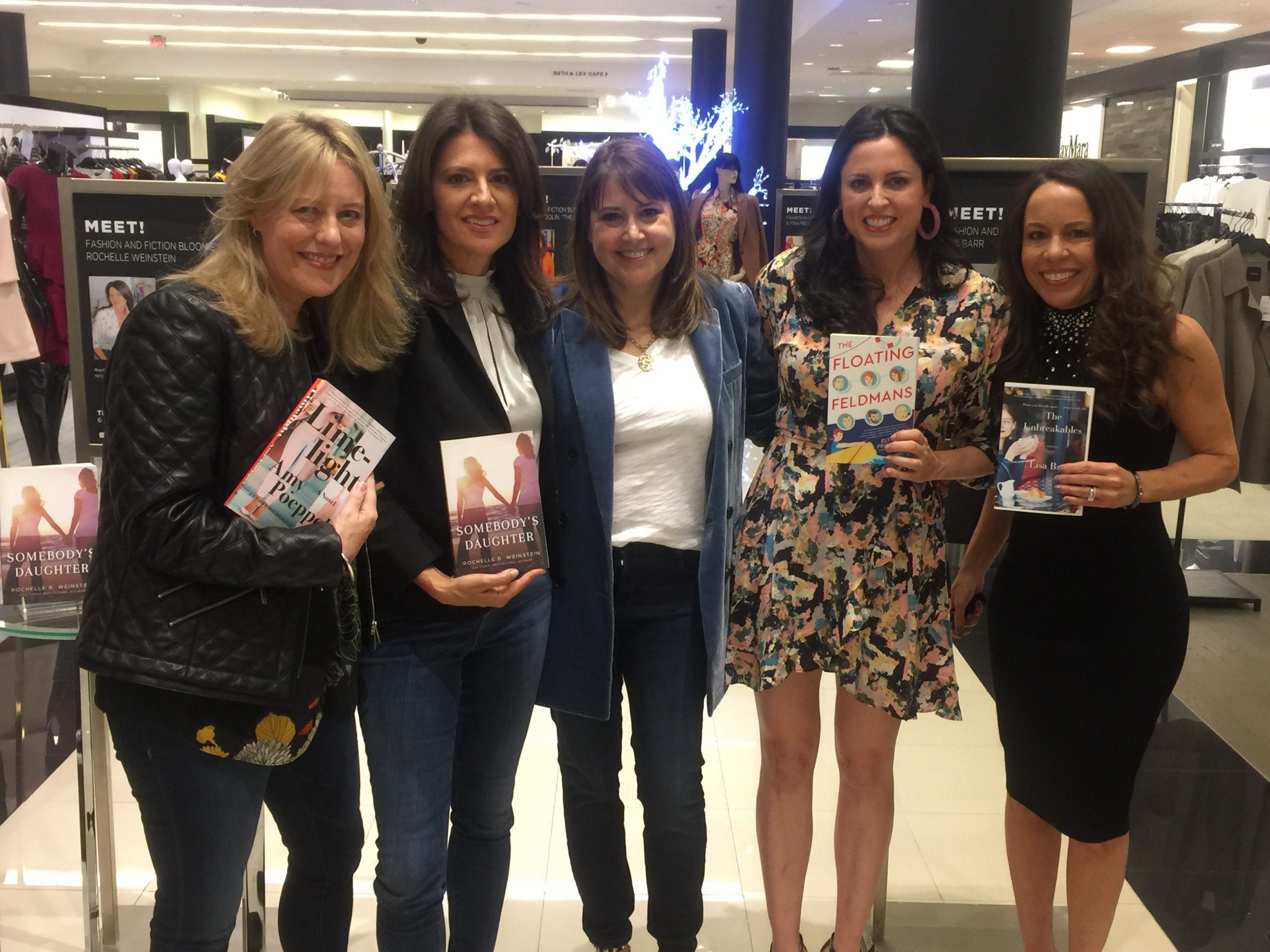 L to R: Amy Poeppel, Rochelle Weinstein, Lauren Margolin, Elyssa Friedland, Lisa Barr
