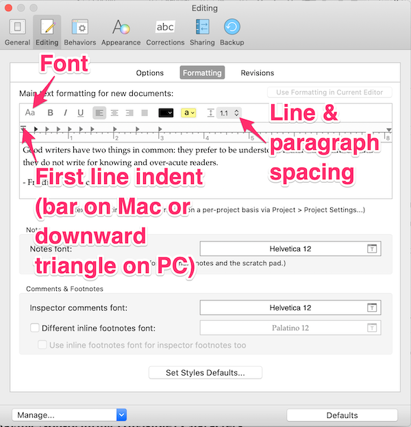 format window annotated