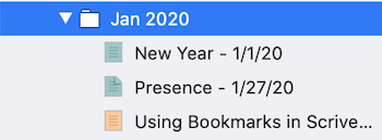 files in Scrivener Binder