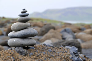 7 stones stacked on top of each other
