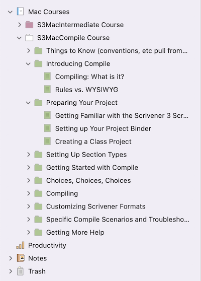 courses project example binder