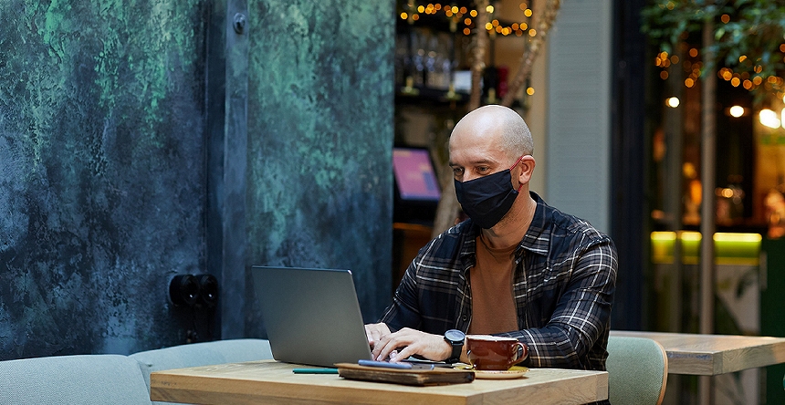 a man writing a story