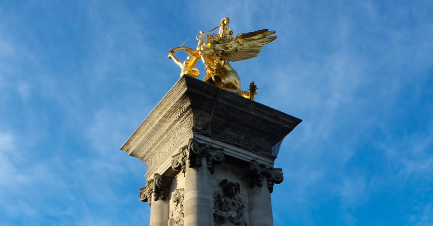 At the Pont Alexadre III over the Seine in Paris, January 1, 2022. Image - Getty iStockphoto: Marina113