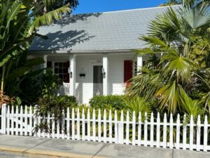 Photo of Tennessee Williams' home on Duncan Street in Key West.