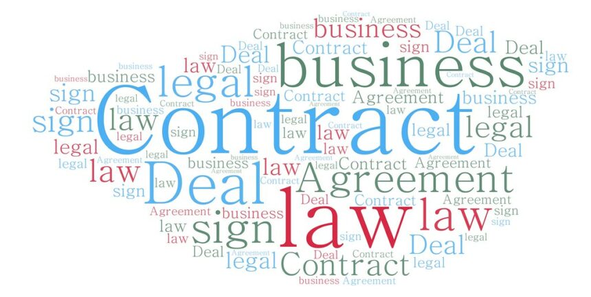 Contract word cloud