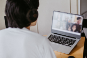"Student Using Laptop for Online Class" by Jazmin Tabuena