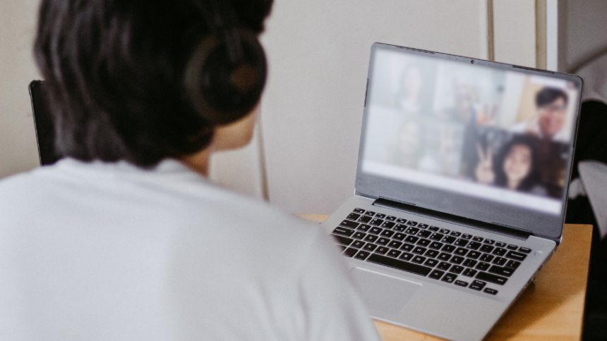 "Student Using Laptop for Online Class" by Jazmin Tabuena
